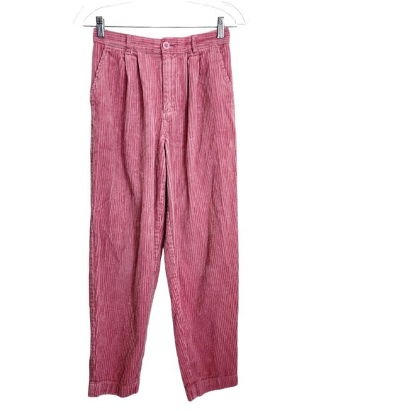 Rowing Blazers Target Pink Corduroy Straight Trousers Pants‎ sz 2 W26 Academia - Picture 1 of 15